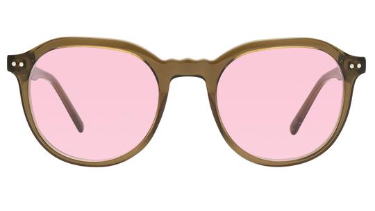 Lunettes de soleil Signature Krys Homme Vert Ronde Skj2535-E Face