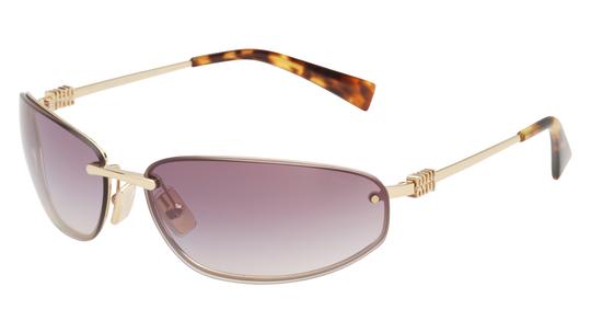 Lunettes de soleil Miu Miu Femme Or Ovale Mu Trois-Quart