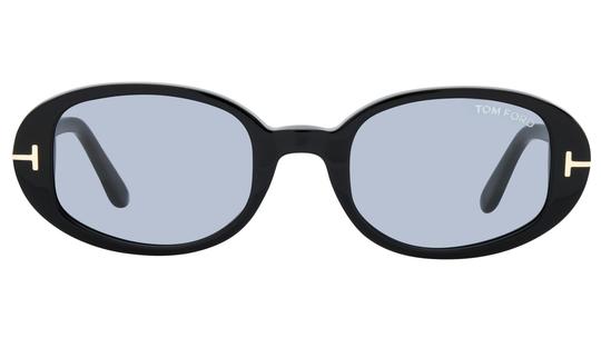 Lunettes de soleil Tom Ford Femme Noir Ovale FT1364 Face