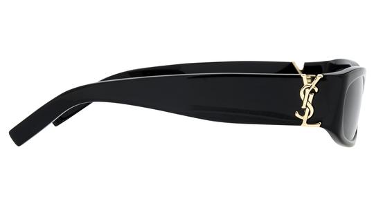 Lunettes de soleil Saint Laurent Mixte Noir Rectangle Slm152 Droite