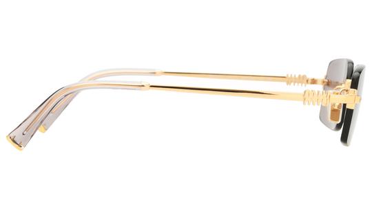 Lunettes de soleil Miu Miu Femme Or Rectangle MU Droite