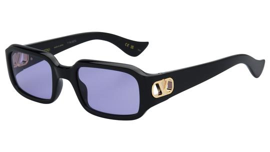 Lunettes de soleil Valentino Femme Noir Rectangle Vg0016S Trois-Quart