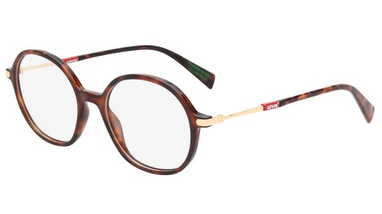 Lunettes de vue Levi's Femme Écaille Ronde Lv1087 Trois-Quart