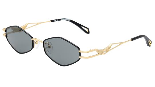 Lunettes de soleil Zadig & Voltaire Femme Or Ovale SZV465S Trois-Quart