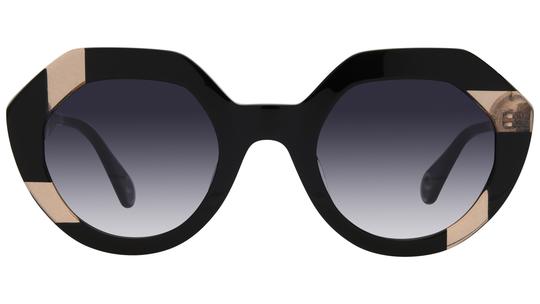 Lunettes de soleil WOOW Femme Noir Papillon Superspin Face