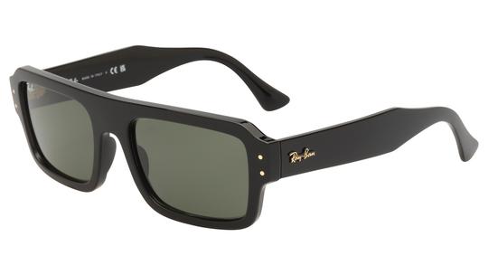 Lunettes de soleil Ray-Ban Mixte Noir Rectangle rb4454 Trois-Quart