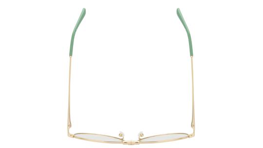 Lunettes de vue Longchamp Femme Or Aviateur LO2187 Dessus