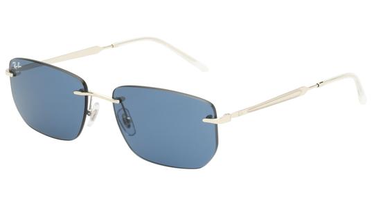 Lunettes de soleil Ray-Ban Mixte Argent Rectangle RB3768 Trois-Quart