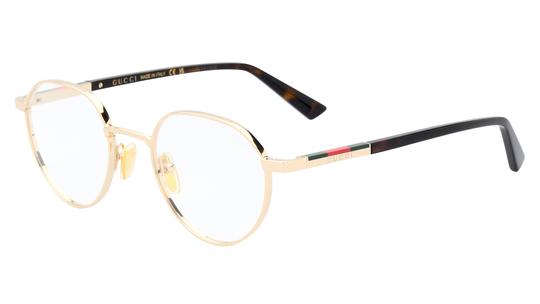 Lunettes de vue Gucci Homme Or Ronde GG1963O Trois-Quart