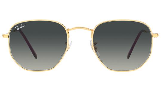 Lunettes de soleil Ray-Ban Mixte Or Carré RB3548N Face