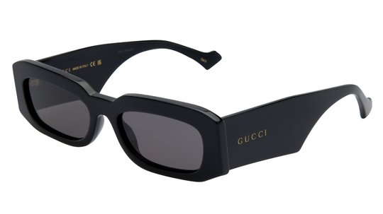 Lunettes de soleil Gucci Homme Noir Rectangle Gg1426S Trois-Quart