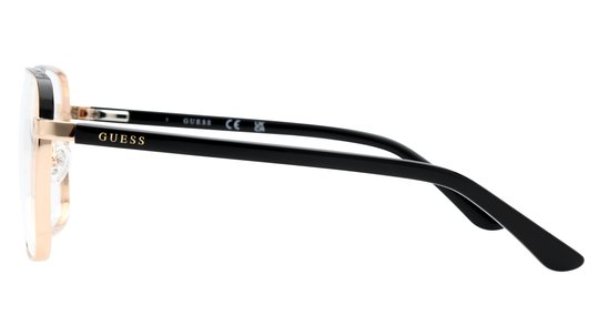 Lunettes de vue Guess Femme Or Carré Gu50125 Gauche