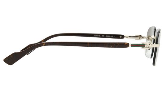 Lunettes de soleil Gucci Homme Argent Rectangle GG1221S Droite