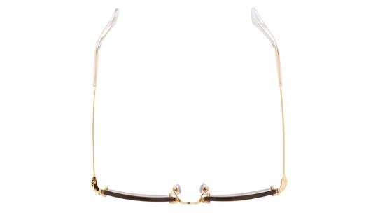 Lunettes de soleil Ray-Ban Mixte Or Rectangle RB3928 Dessus
