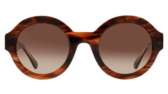 Lunettes de soleil Signature Krys Femme Marron Ronde Skj2526-F Face