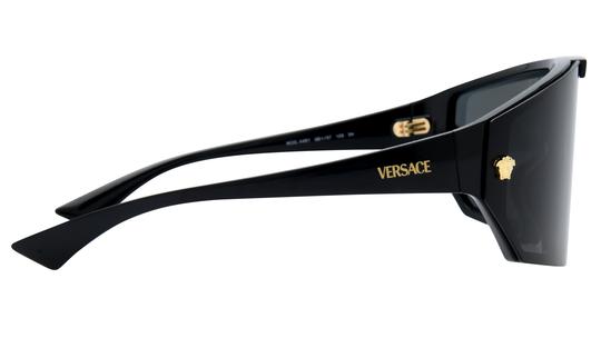 Lunettes de soleil Versace Mixte Noir Rectangle Ve4461 Droite