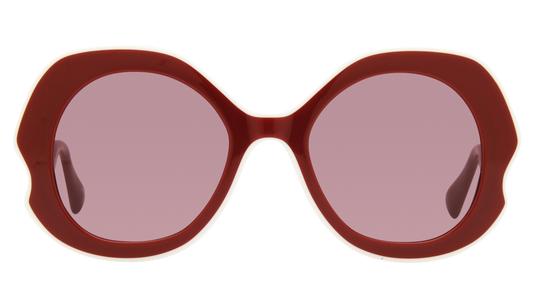 Lunettes de soleil Longchamp Femme Rouge Ovale lo780s Face