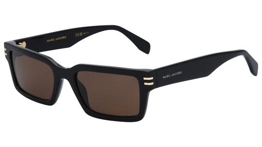 Lunettes de soleil Marc Jacobs Homme Noir Rectangle MARC Trois-Quart