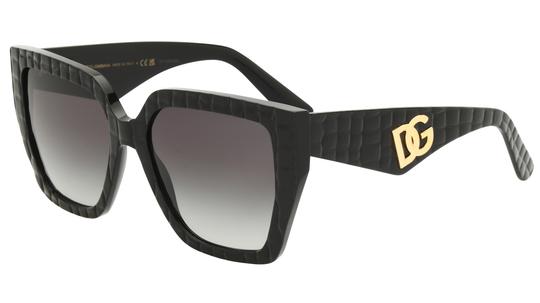 Lunettes de soleil Dolce&Gabbana Femme Noir Carré DG4438 Trois-Quart