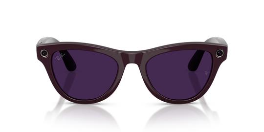 Lunettes de soleil Ray-Ban Meta Mixte Violet Papillon Rw4014 Gauche