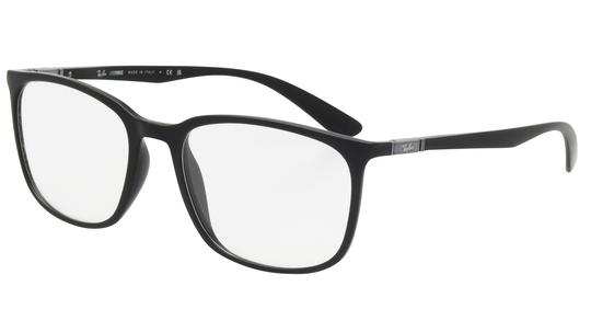 Lunettes de vue Ray-Ban Mixte Noir Carré Rx7199 Trois-Quart