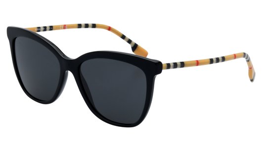 Lunettes de soleil Burberry Femme Noir Carré BE4308 Trois-Quart