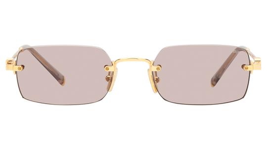 Lunettes de soleil Miu Miu Femme Or Rectangle MU Face