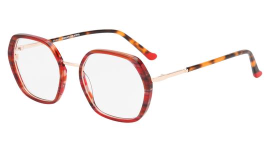 Lunettes de vue Signature Krys Femme Rouge Tonneau Kis2608 Trois-Quart