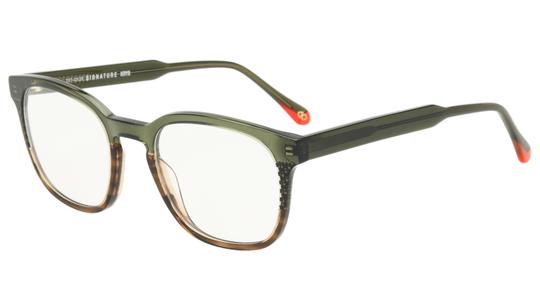 Lunettes de vue Signature Krys Homme Vert Rectangle Moj2504 Trois-Quart