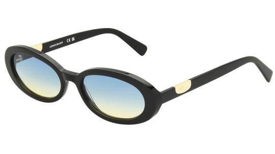 Lunettes de soleil Longchamp Femme Noir Ovale LO795S Trois-Quart