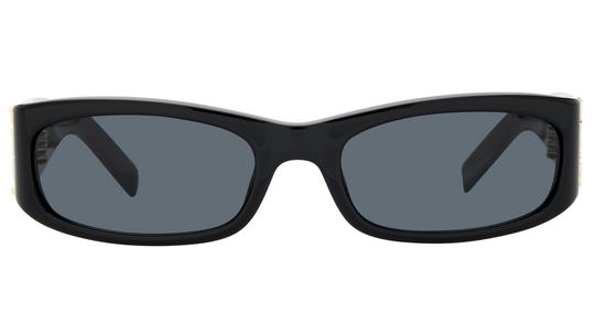 Lunettes de soleil Saint Laurent Mixte Noir Rectangle Slm152 Face