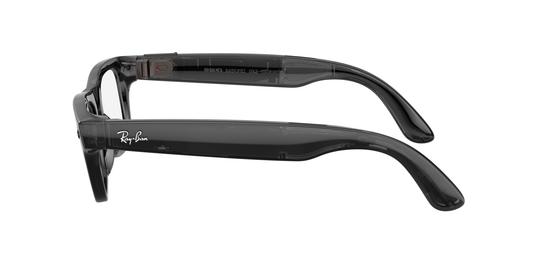 Lunettes de vue Ray-Ban Meta Mixte Noir Rectangle Rw7001 Gauche