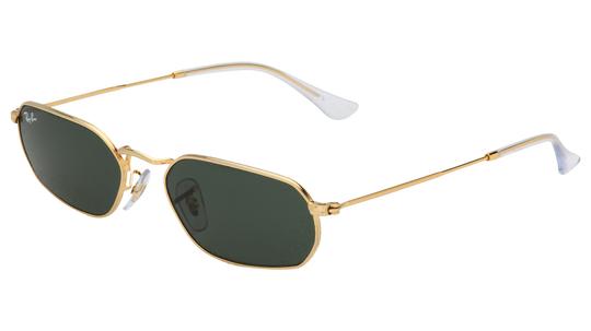 Lunettes de soleil Ray-Ban Mixte Or Rectangle RB3947 Trois-Quart