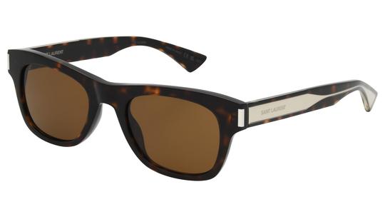 Lunettes de soleil Saint Laurent Homme Écaille Rectangle sl Trois-Quart
