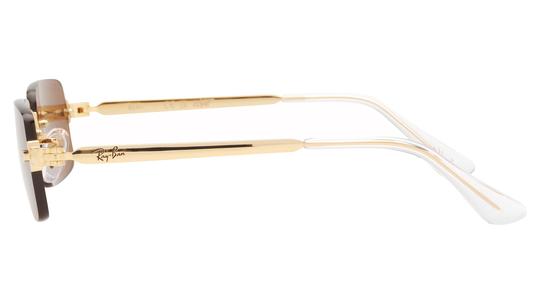 Lunettes de soleil Ray-Ban Mixte Or Rectangle RB3928 Gauche