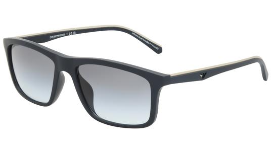 Lunettes de soleil Emporio Armani Homme Bleu Rectangle EA4257U Trois-Quart