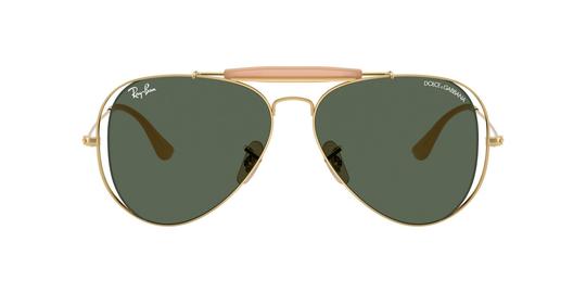 Lunettes de soleil Ray-Ban Mixte Or Aviateur Rb3029M Face
