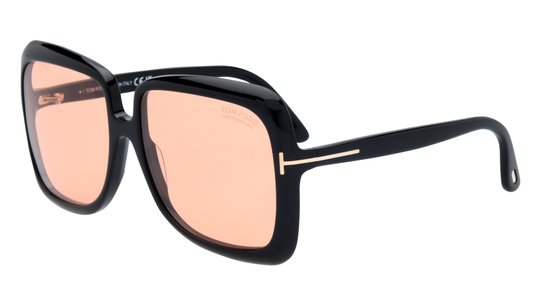 Lunettes de soleil Tom Ford Femme Noir Carré Ft1156 Trois-Quart