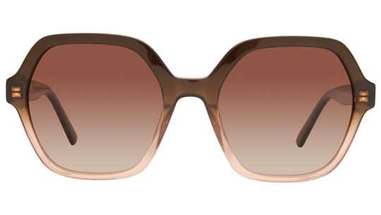 Lunettes de soleil Signature Krys Femme Marron Tonneau skj2616-d Face