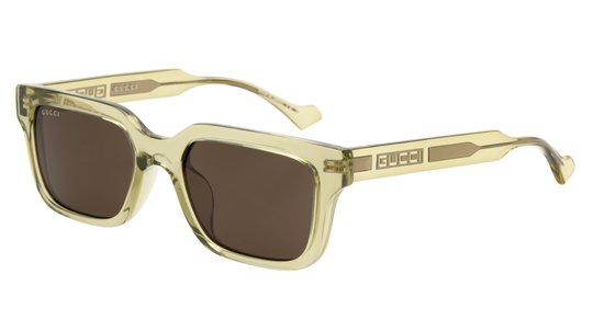 Lunettes de soleil Gucci Homme Vert Rectangle Gg1732Sk Trois-Quart