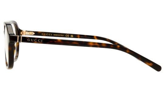 Lunettes de vue Gucci Homme Écaille Aviateur GG1673O Gauche