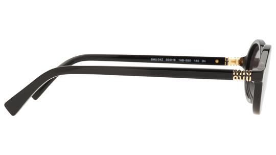 Lunettes de soleil Miu Miu Femme Noir Ovale Mu Droite