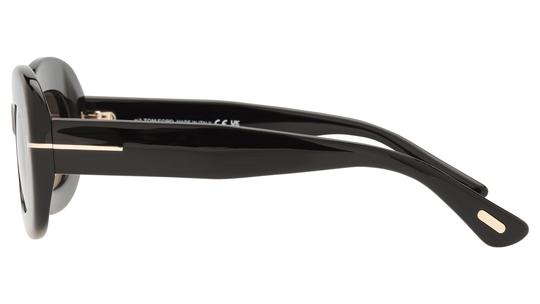 Lunettes de soleil Tom Ford Femme Noir Rectangle Ft1345 Gauche