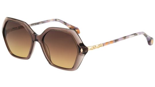 Lunettes de soleil ba&sh Femme Marron Rectangle LEONCE Trois-Quart