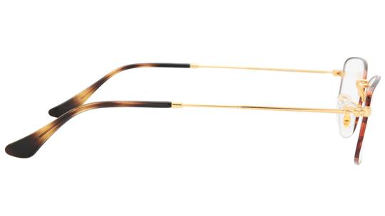 Lunettes de vue Ray-Ban Mixte Or Rectangle Rx6647 Droite
