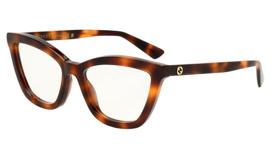 Lunettes de vue Gucci Femme Écaille Papillonnante Gg1686O Trois-Quart