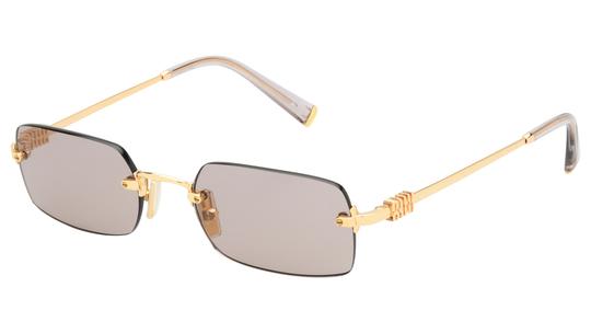 Lunettes de soleil Miu Miu Femme Or Rectangle MU Trois-Quart