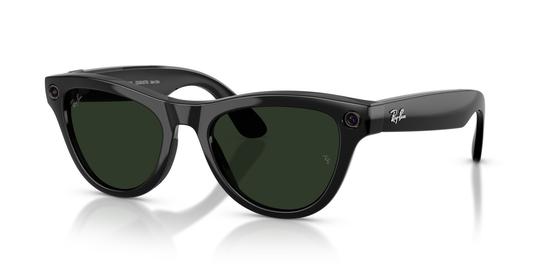 Lunettes de soleil Ray-Ban Meta Mixte Noir Papillon Rw4014 Dessus