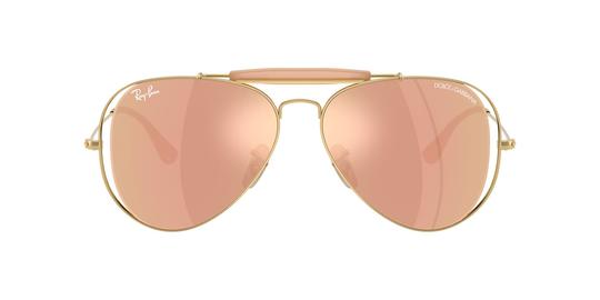 Lunettes de soleil Ray-Ban Mixte Or Aviateur Rb3029M Face