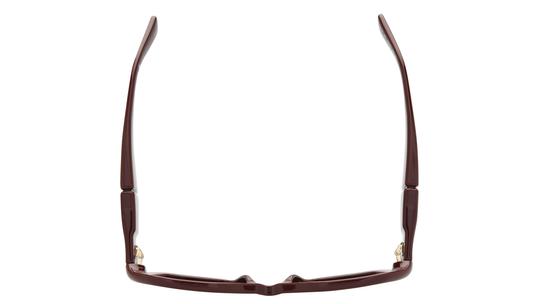 Lunettes de soleil Longchamp Femme Rouge Rectangle LO814S Dessus